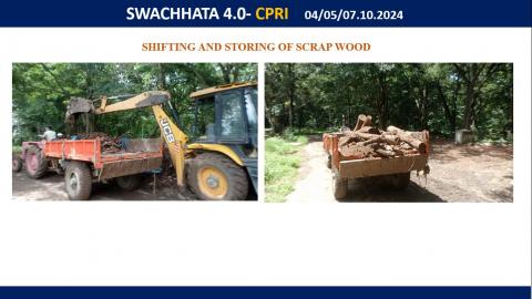 SHIFTING AND STORING OF SCRAP WOOD