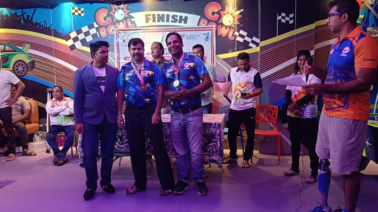 Shri Suresha on his accomplishment in securing a Gold and a Silver Medal in Third National Para Tenpin Bowling Championship-2023