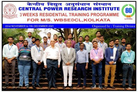 3 weeks residential training programme for M/s. WBSEDCL, Kolkata from 22nd November to 11th December 2021